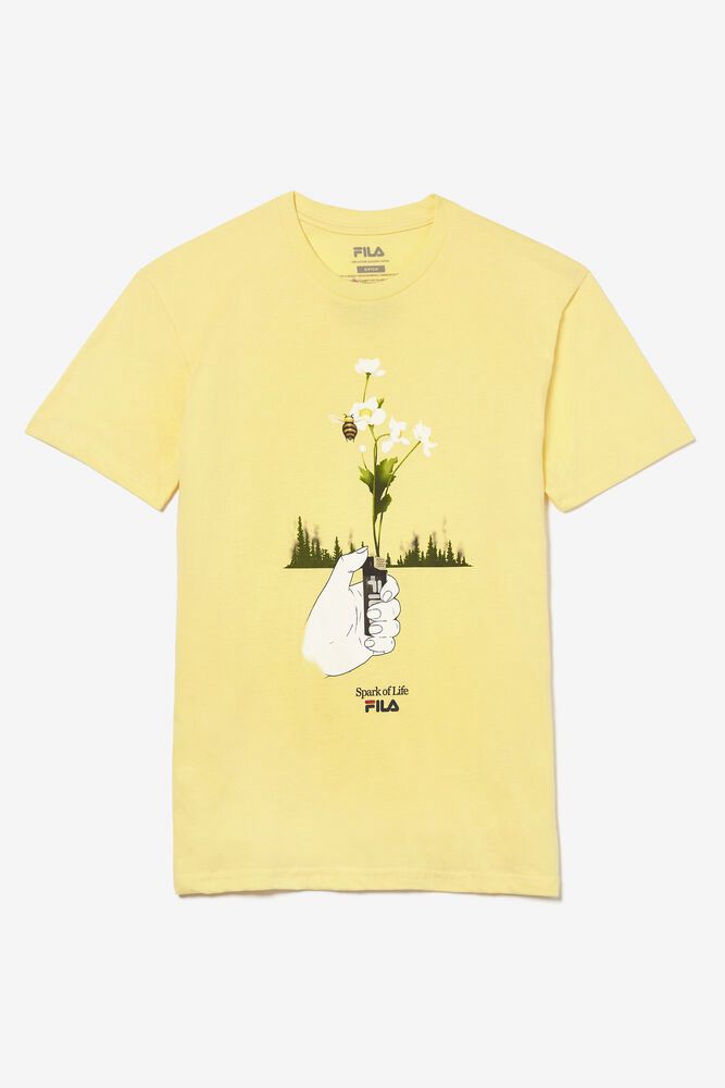 Fila Spark Of Life Yellow T-Shirt Womens - NZ 54019-JUKM